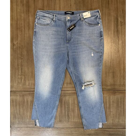 NWT Express High Rise Ankle Jeggings Distressed Jeans Womens Size 18S NEW $79.90 - Picture 15 of 15